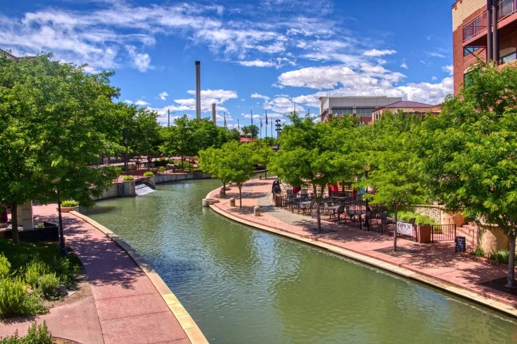 Pueblo river in downtown