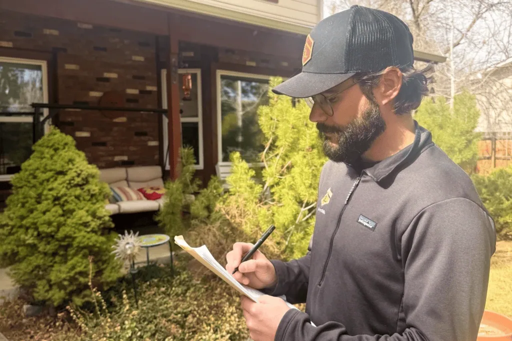 Michael doing a property walkthrough