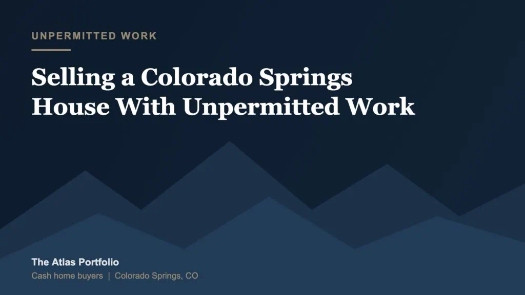 Colorado Springs house with an unpermitted finished basement addition