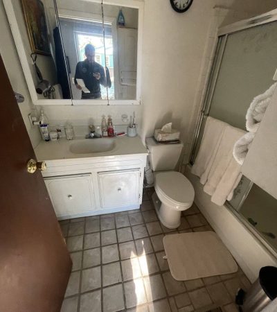 ugly bathroom in Loveland house we purchased